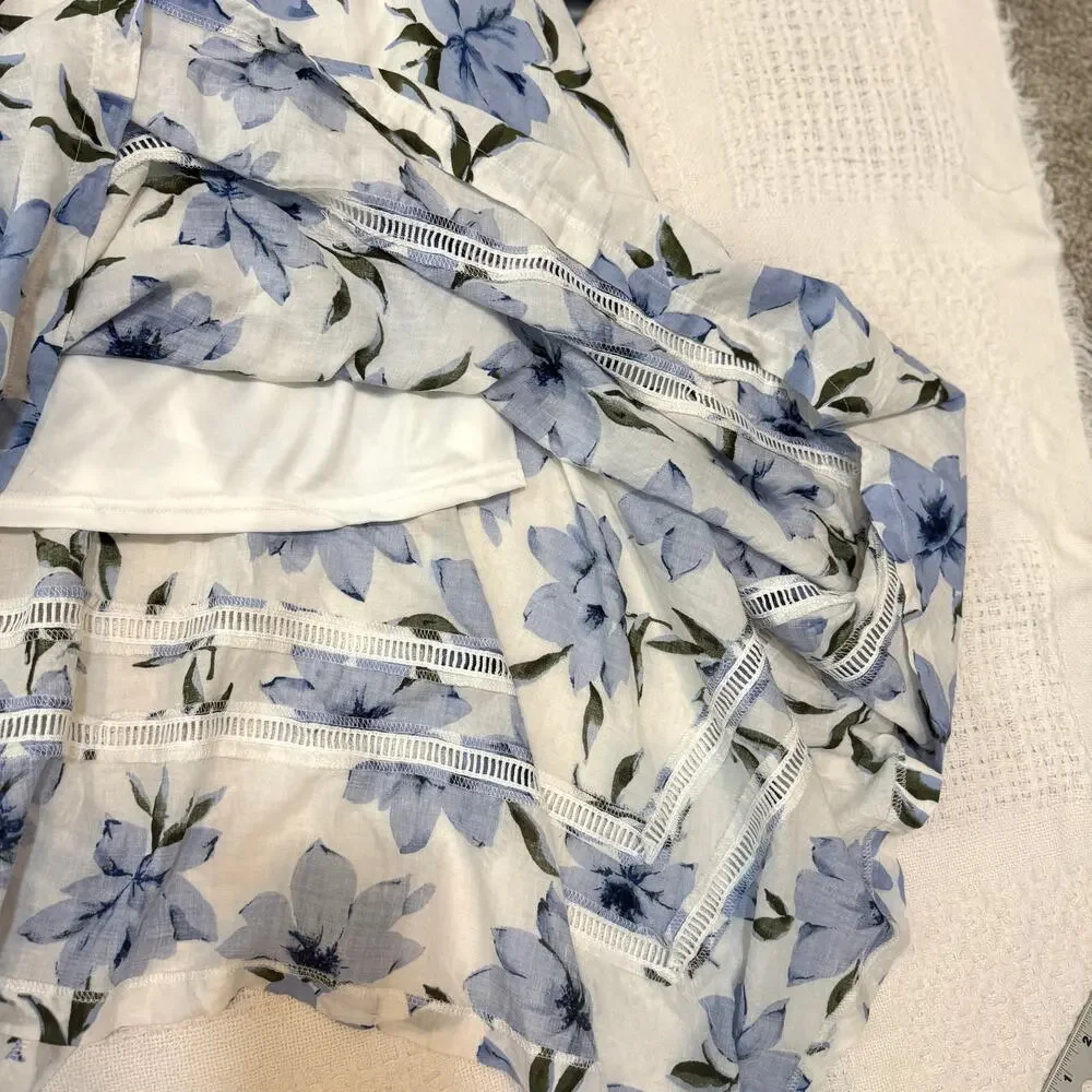 Lulus Zahara medium asymmetrical handkerchief hem floral dress D2 2998 - Picture 10 of 12